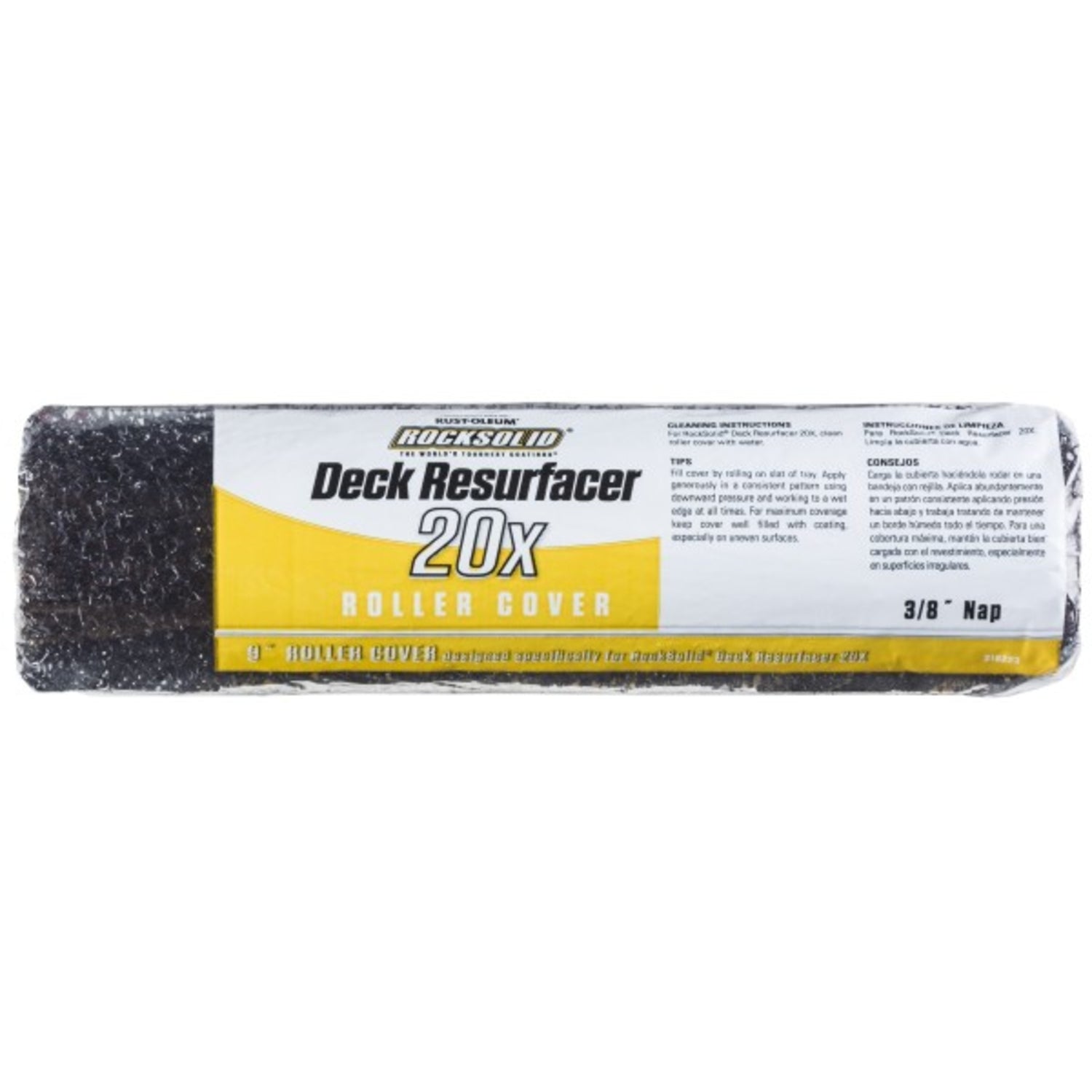 Rust-Oleum RockSolid Deck Resurfacer Honeycomb 9 in. W X 3/8 in. Paint Roller Cover 1 pk