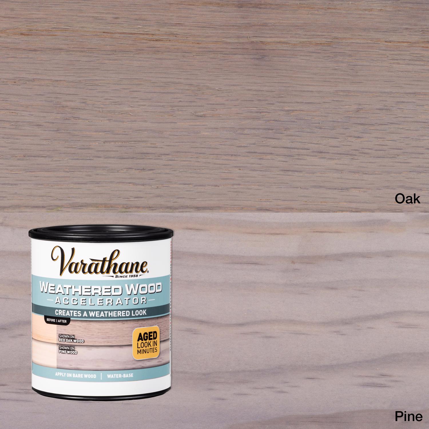 Varathane Gray Water-Based Weathered Wood Accelerator 1 qt - Case of 2