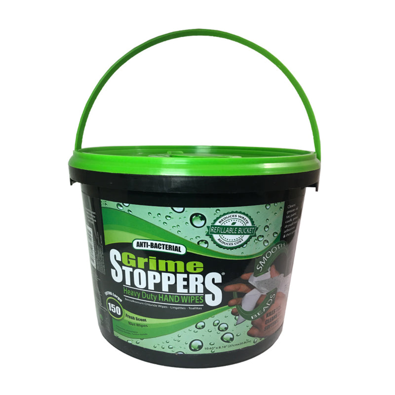 GRIME STOPPERS - Grime Stoppers Fresh Scent Antibacterial Heavy Duty Hand Wipes - Case of 6 [291]