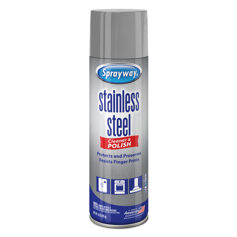 SPRAYWAY - Sprayway No Scent Stainless Steel Cleaner & Polish 15 oz Spray - Case of 12