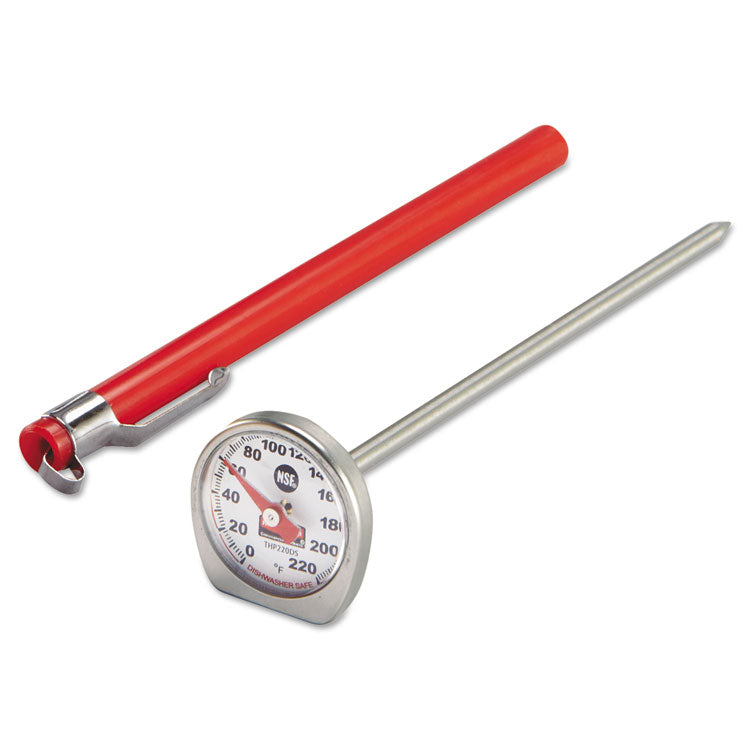 Rubbermaid Commercial - Dishwasher-Safe Industrial-Grade Analog Pocket Thermometer, 0F to 220F