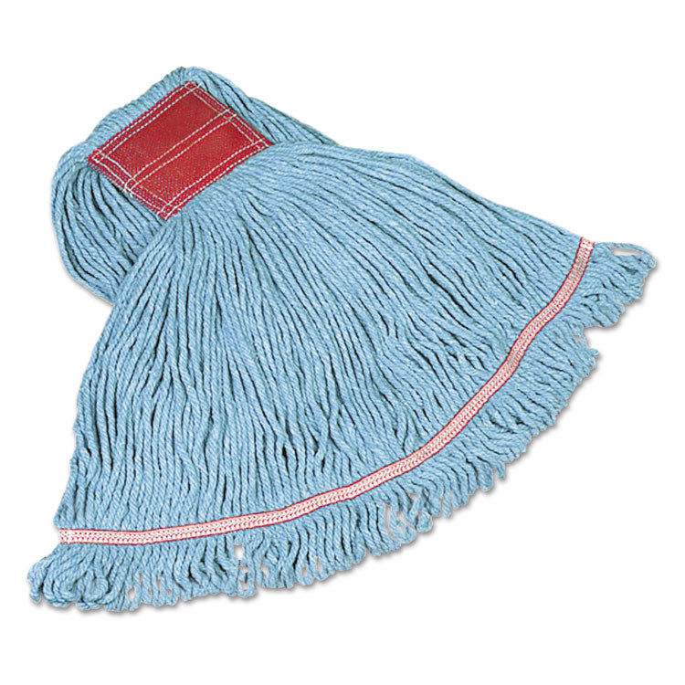 Rubbermaid Commercial - Swinger Loop Wet Mop Heads, Cotton/Synthetic, Blue, Large