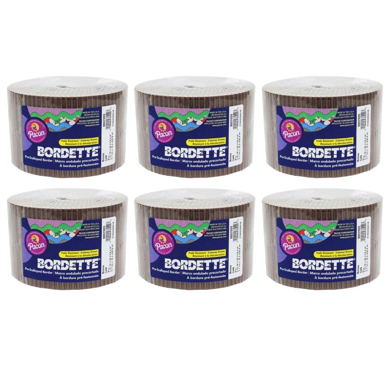 BORDETTE - Decorative Border, Brown, 2-1/4" x 50', 6 Rolls