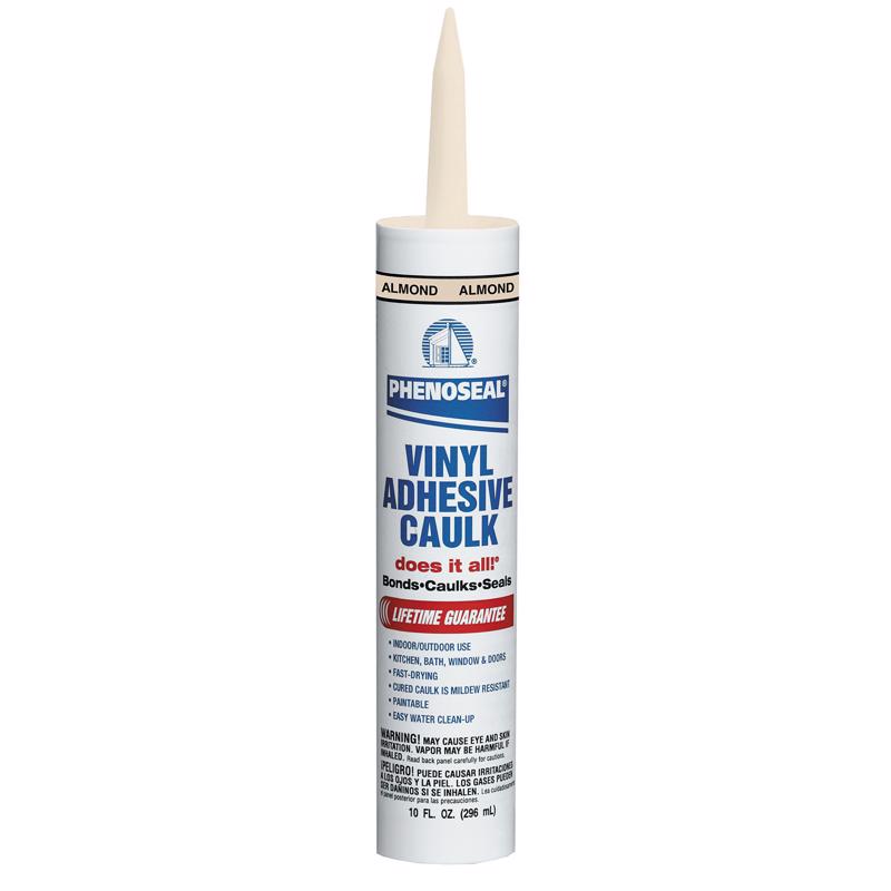 PHENOSEAL - Phenoseal Almond Vinyl All Purpose Adhesive Caulk 10 oz - Case of 12