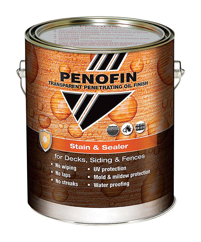 PENOFIN - Penofin Transparent Matte Dark Walnut Oil-Based Alkyd Stain and Sealer 1 gal - Case of 4