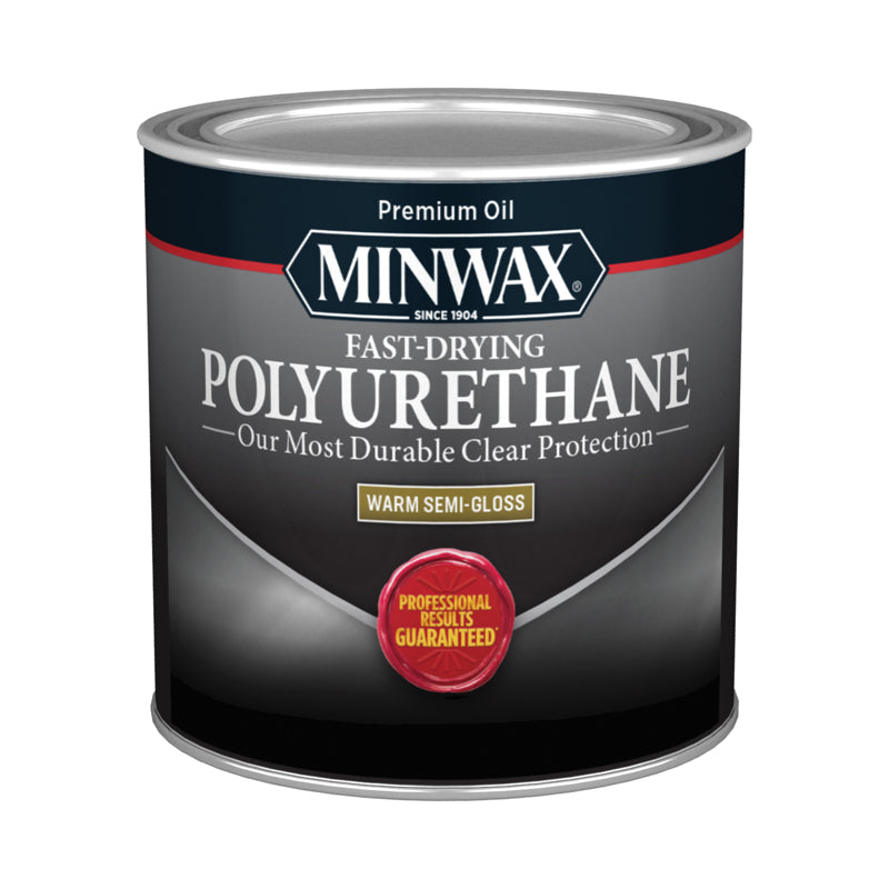 MINWAX - Minwax Semi-Gloss Clear Oil-Based Fast-Drying Polyurethane 0.5 pt - Case of 4