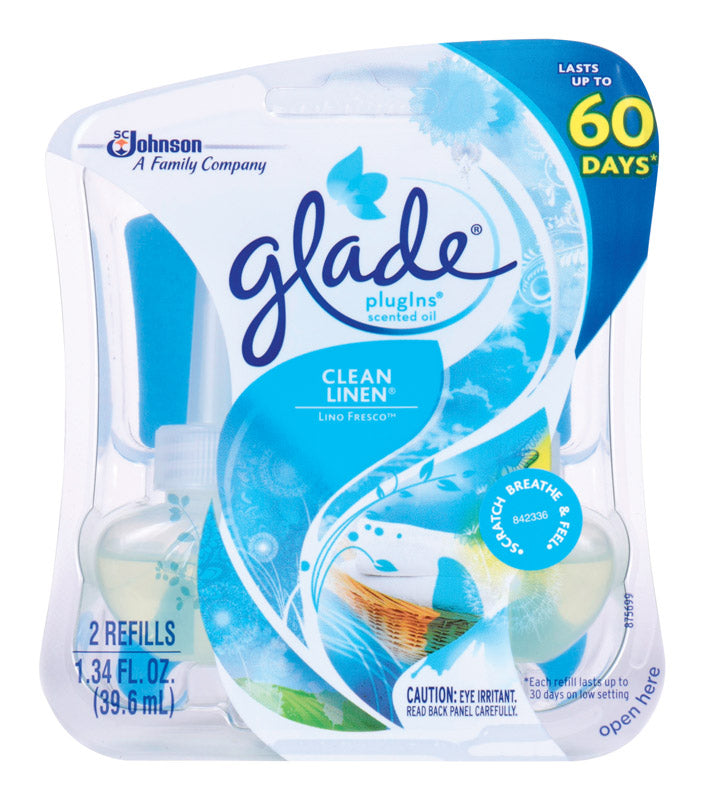 GLADE - Glade Plug-Ins Clean Linen Scent Air Freshener Refill 1.34 oz Liquid - Case of 6