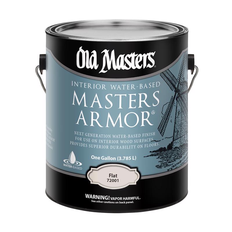 OLD MASTERS - Old Masters Masters Armor Flat Clear Water-Based Floor Finish 1 gal - Case of 2