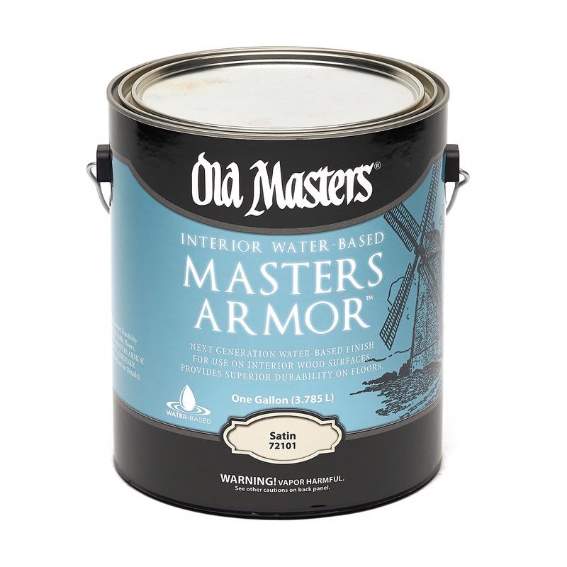 OLD MASTERS - Old Masters Masters Armor Satin Clear Water-Based Floor Finish 1 gal - Case of 2