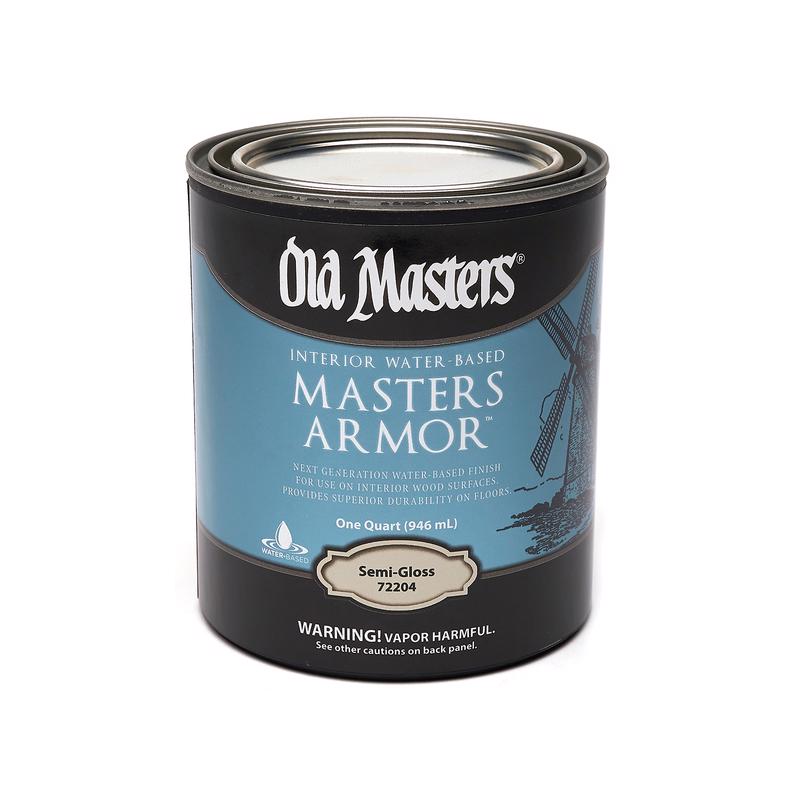 OLD MASTERS - Old Masters Masters Armor Semi-Gloss Clear Water-Based Floor Finish 1 qt - Case of 4