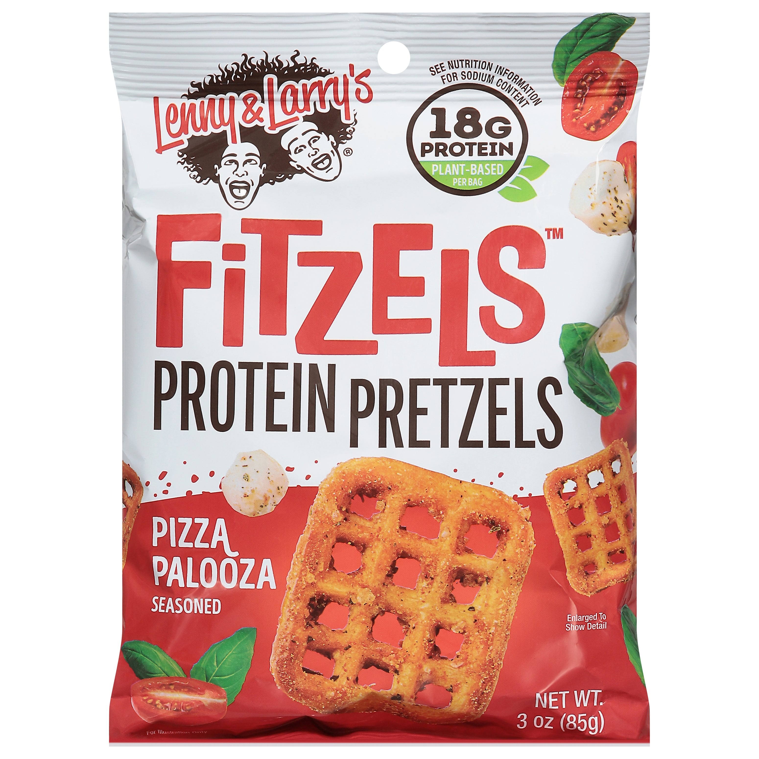 Lenny & Larry's Fitzels Protein Pizza Palooza Pretzels 3 oz - Case of 8