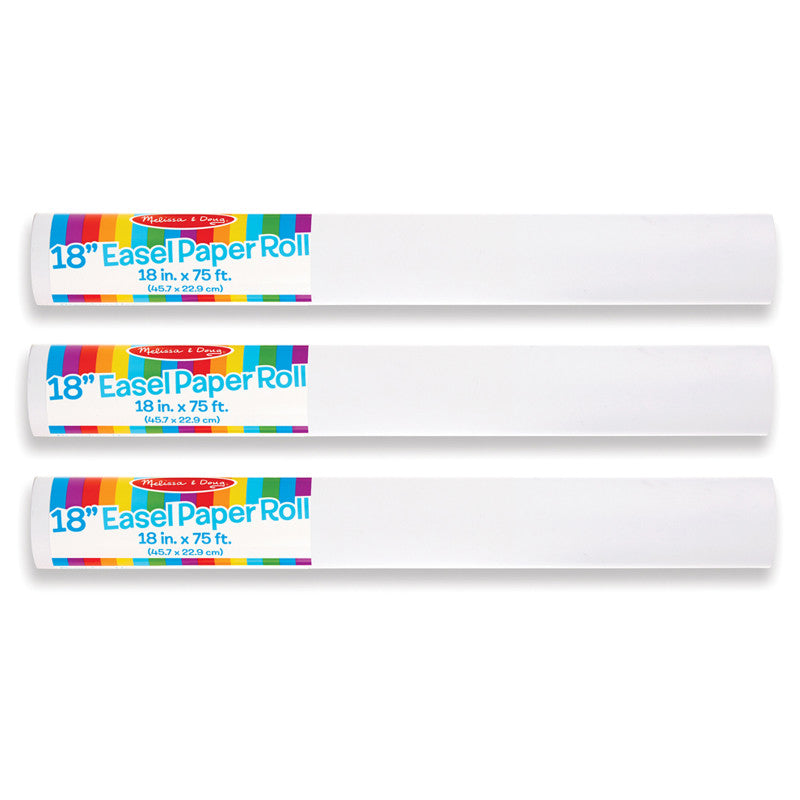 MELISSA & DOUG - Easel Paper Roll, 18" x 75', 3 Rolls