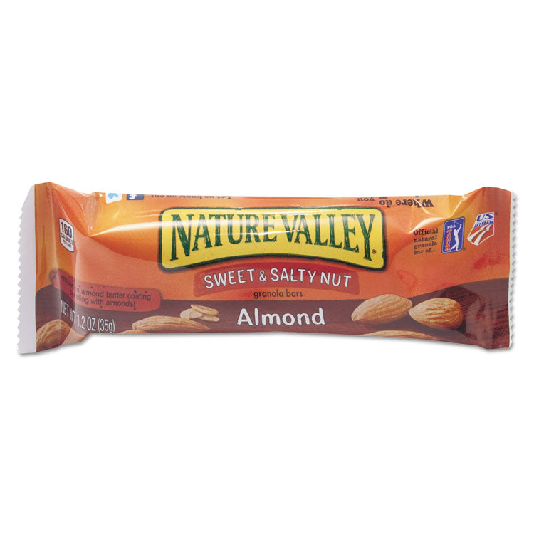Nature Valley - Granola Bars, Sweet and Salty Nut Almond Cereal, 1.2 oz Bar, 16/Box
