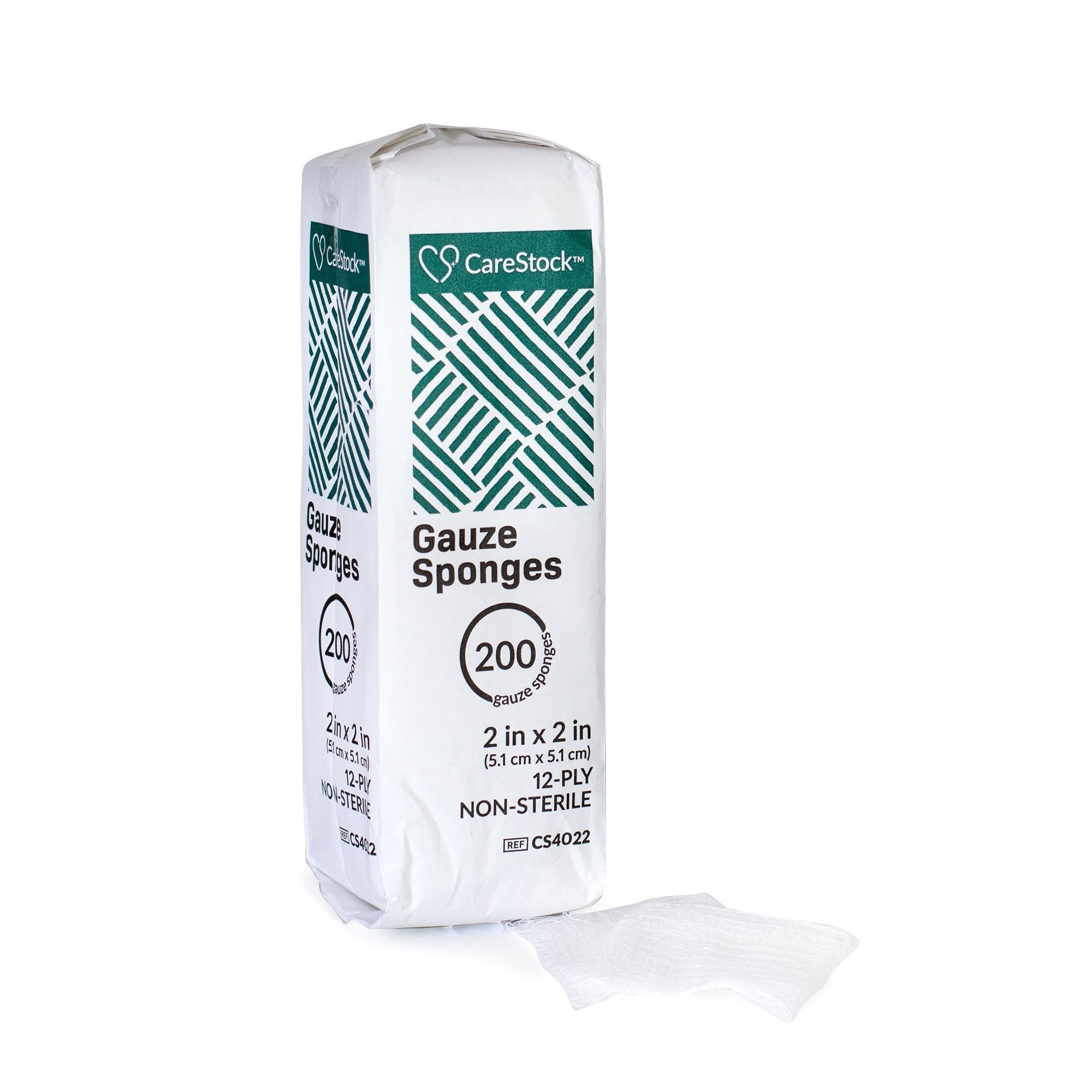 CareStock - Gauze Sponge CareStock™ 2 X 2 Inch 12-Ply NonSterile 200 per Pack [8000/CS]