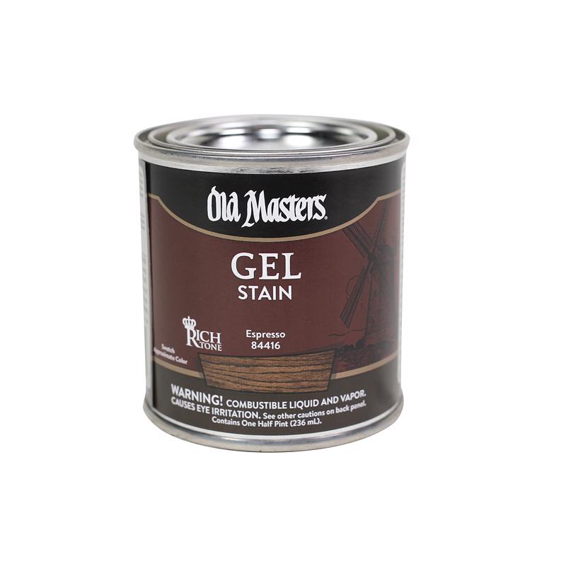 OLD MASTERS - Old Masters Semi-Transparent Espresso Oil-Based Alkyd Gel Stain 0.5 pt - Case of 6