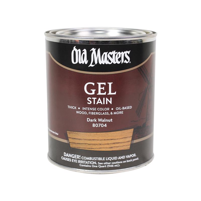 OLD MASTERS - Old Masters Semi-Transparent Dark Walnut Oil-Based Alkyd Gel Stain 1 qt