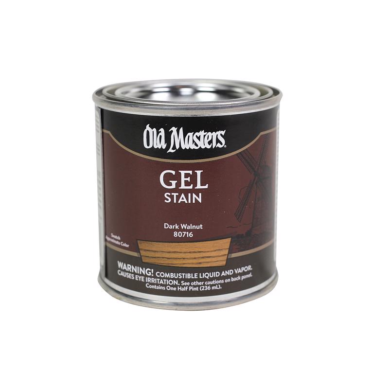 OLD MASTERS - Old Masters Semi-Transparent Dark Walnut Oil-Based Alkyd Gel Stain 0.5 pt