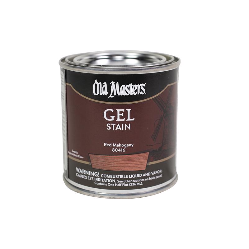 OLD MASTERS - Old Masters Semi-Transparent Red Mahogany Oil-Based Alkyd Gel Stain 0.5 pt