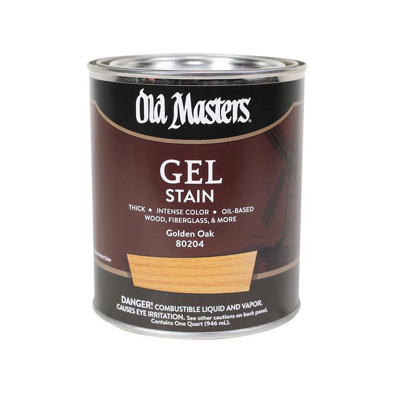 OLD MASTERS - Old Masters Semi-Transparent Golden Oak Oil-Based Alkyd Gel Stain 1 qt - Case of 4