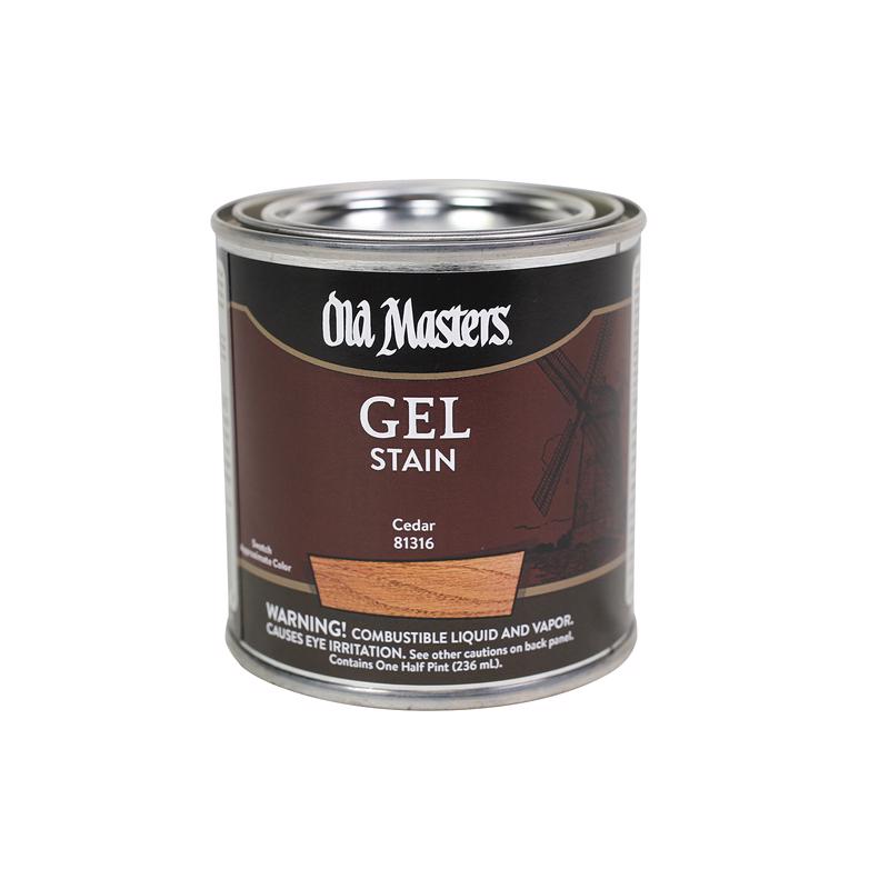 OLD MASTERS - Old Masters Semi-Transparent Cedar Oil-Based Alkyd Gel Stain 0.5 pt