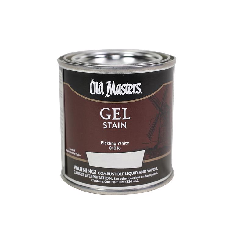OLD MASTERS - Old Masters Semi-Transparent Pickling White Oil-Based Alkyd Gel Stain 0.5 pt