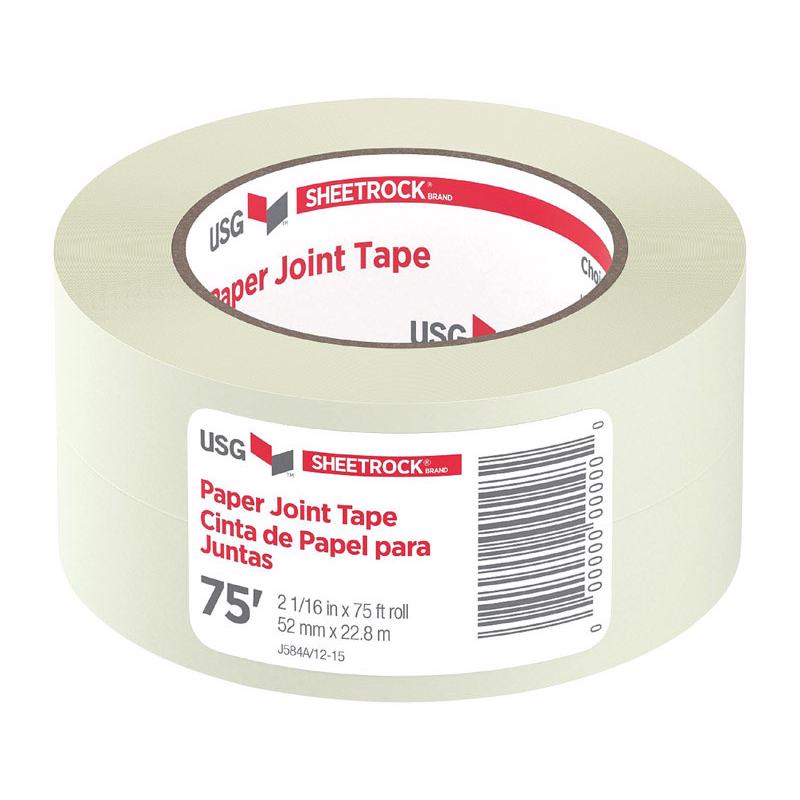 UNITED BRAND GYPSUM - USG Sheetrock 75 ft. L X 2-1/16 in. W Paper White Self Adhesive Joint Tape - Case of 24