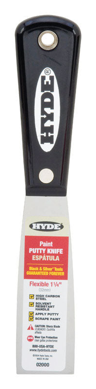 HYDE - Hyde 1-1/4 in. W X 7-3/4 in. L High-Carbon Steel Flexible Putty Knife - Case of 5