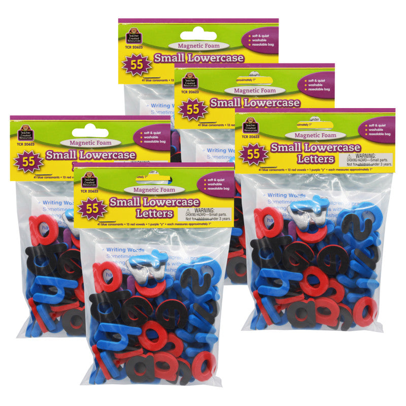 TEACHER CREATED RESOURCES - Magnetic Foam: Small Lowercase Letters, 55 Per Pack, 5 Packs
