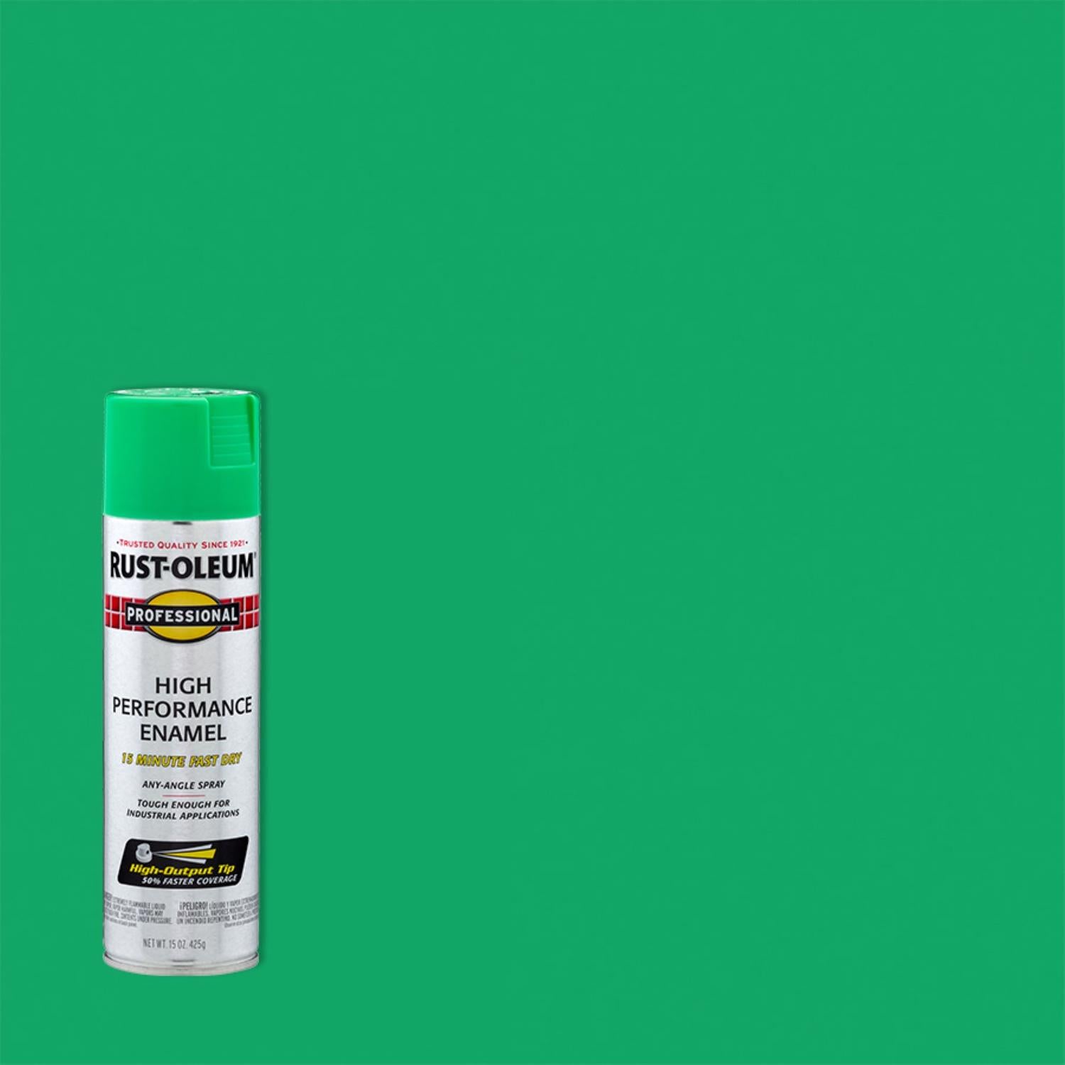 Rust-Oleum Professional Gloss Safety Green Spray Paint 15 oz - Case of 6