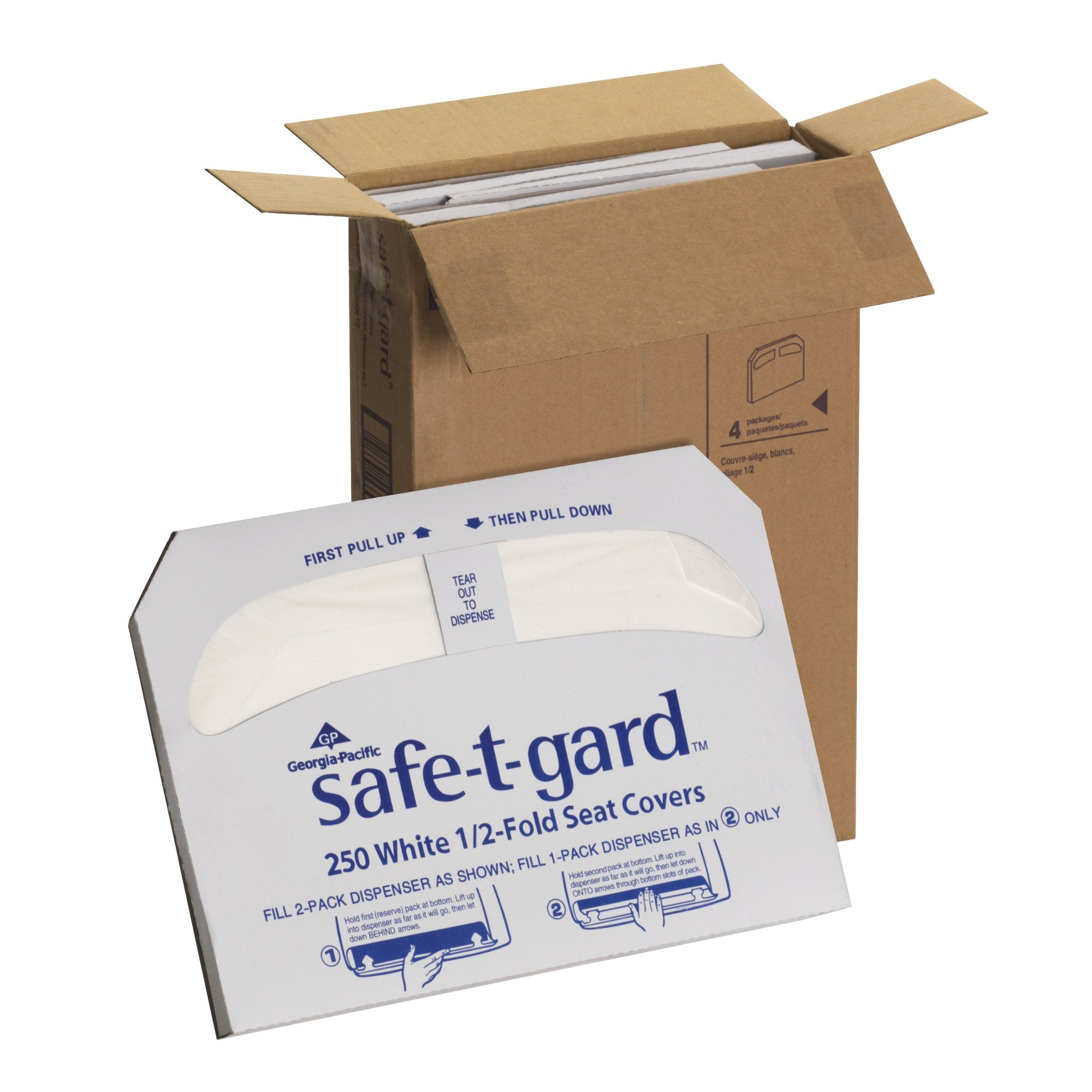Georgia Pacific - Toilet Seat Cover Safe-T-Gard™ Half Fold 16.8 X 14.3 Inch [250/PK]