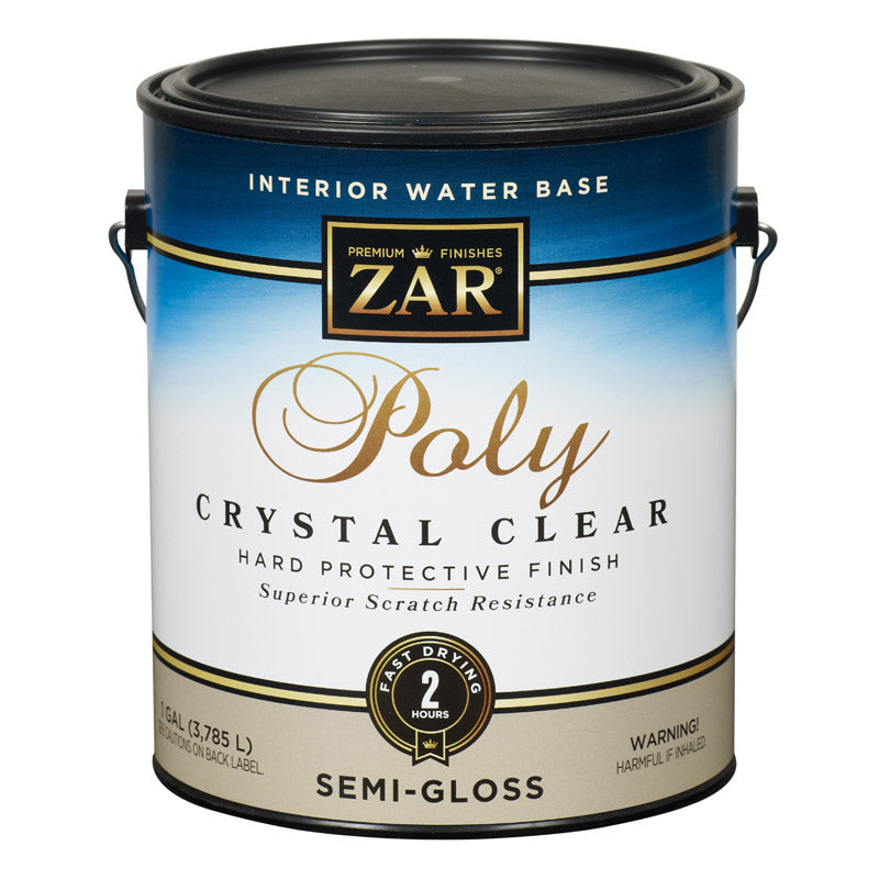 UNITED GILSONITE LAB - ZAR Semi-Gloss Clear Water-Based Polyurethane 1 gal - Case of 2