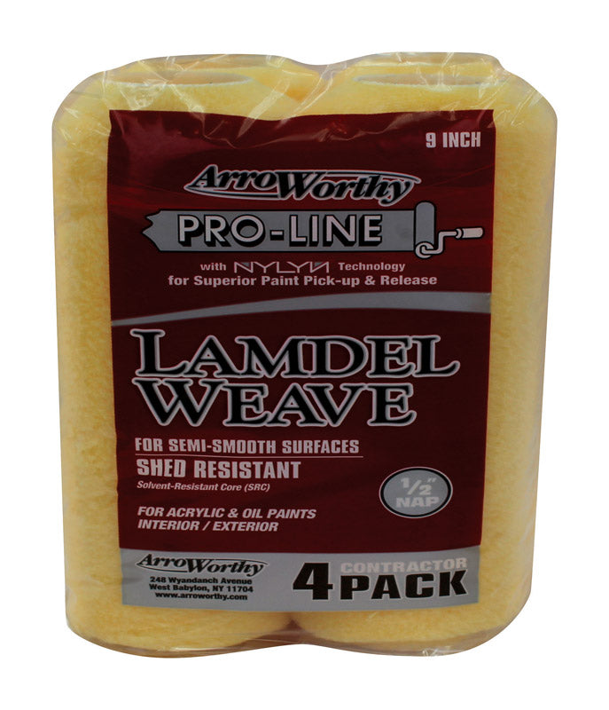 ARROWORTHY - ArroWorthy Pro-Line Synthetic Blend 9 in. W X 1/2 in. Paint Roller Cover 4 pk