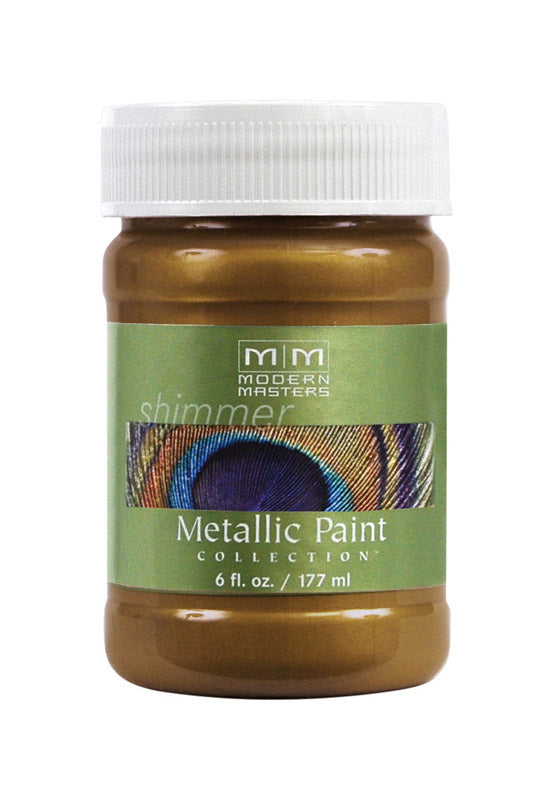 MODERN MASTERS - Modern Masters Shimmer Satin Blackened Bronze Water-Based Metallic Paint 6 oz