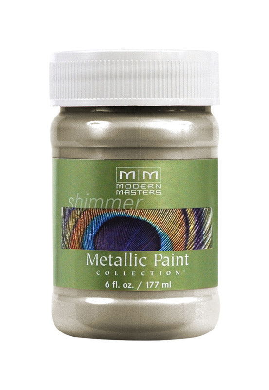 MODERN MASTERS - Modern Masters Shimmer Satin Champagne Water-Based Metallic Paint 6 oz