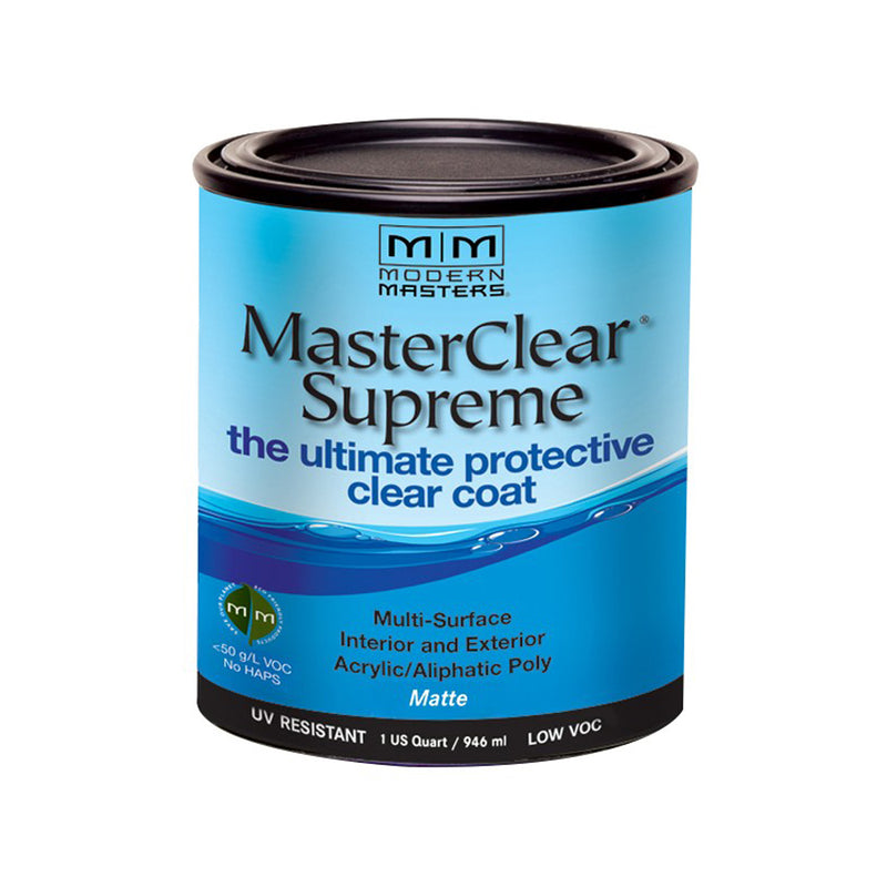 MODERN MASTER - Modern Masters MasterClear Supreme Matte Clear Water-Based Protective Coating 1 qt