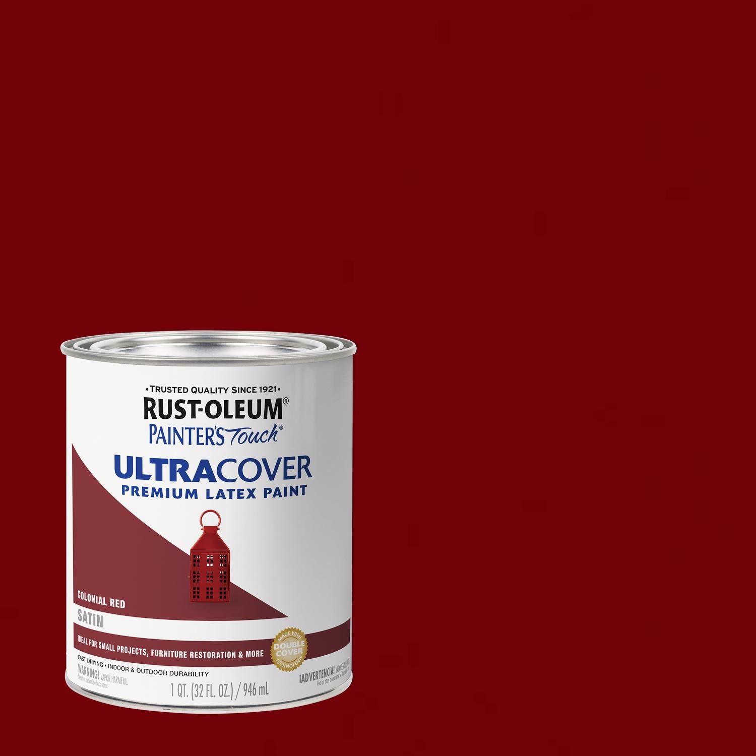 Rust-Oleum Painters Touch Ultra Cover Colonial Red Ultra Cover Paint 1 qt - Case of 2