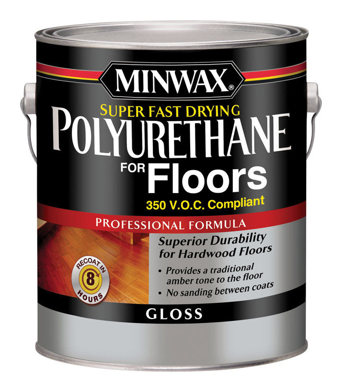MINWAX - Minwax Gloss Clear Oil-Based Fast-Drying Polyurethane Floor Varnish 1 gal - Case of 2