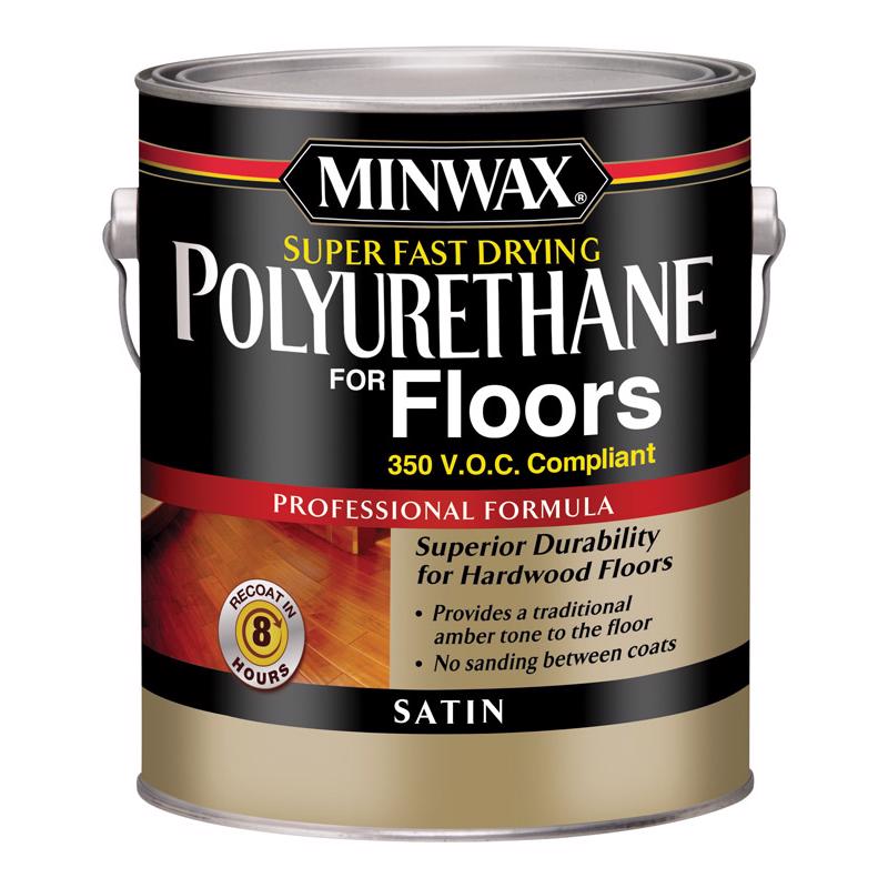 MINWAX - Minwax Satin Clear Oil-Based Fast-Drying Polyurethane Floor Varnish 1 gal - Case of 2