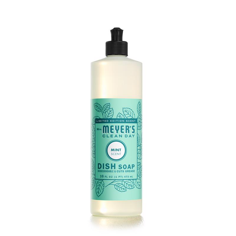 MRS. MEYER'S - Mrs. Meyer's Clean Day Mint Scent Liquid Dish Soap 16 oz 1 pk - Case of 6