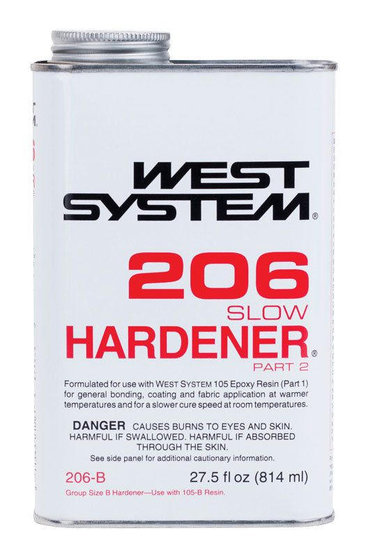 WEST SYSTEM - West System 206 Hardener Extra Strength Epoxy Slow Hardener Curing Agent 27.5 oz