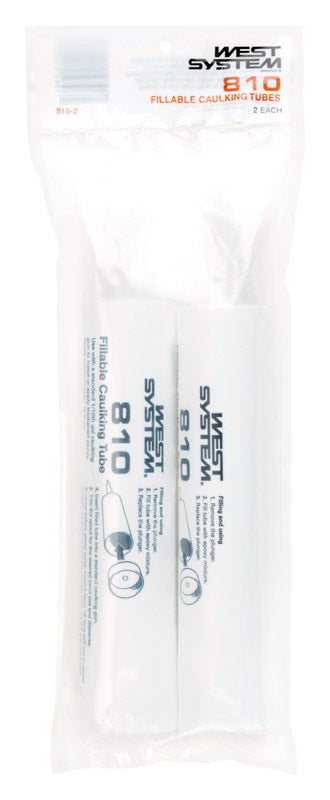 WEST SYSTEM - West System White Lightweight Plastic Fillable Caulking Tubes 2 pk