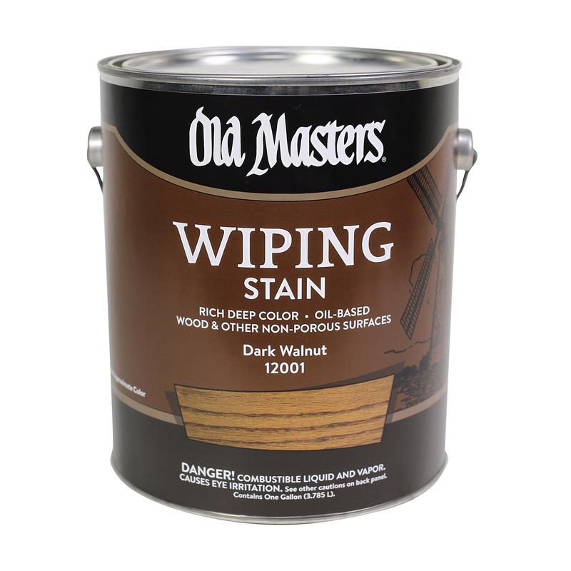 OLD MASTERS - Old Masters Semi-Transparent Dark Walnut Oil-Based Wiping Stain 1 gal - Case of 2
