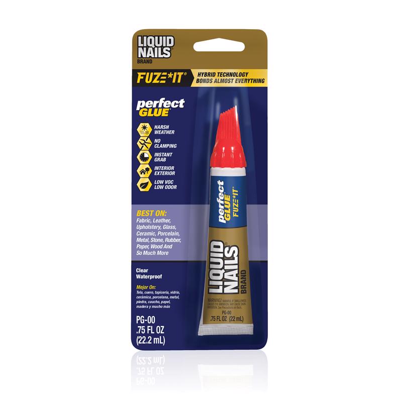LIQUID NAILS - Liquid Nails Fuze-It High Strength Hybrid Adhesive Perfect Glue 0.75 oz