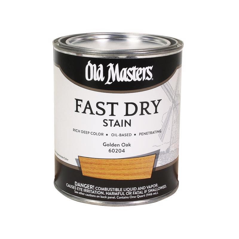 OLD MASTERS - Old Masters Professional Semi-Transparent Satin Golden Oak Oil-Based Alkyd Fast Dry Wood Stain 1 qt - Case of 4