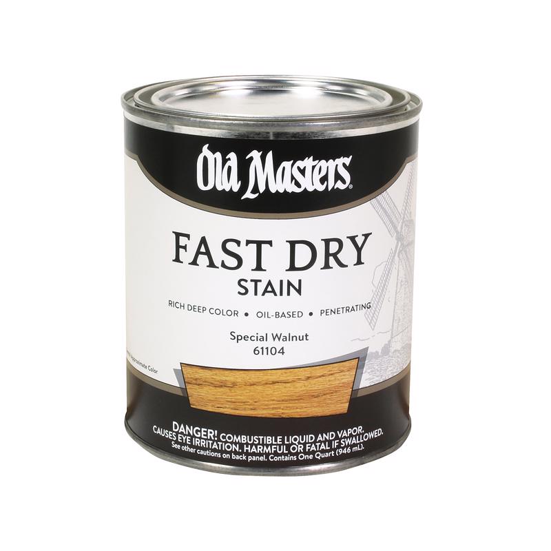 OLD MASTERS - Old Masters Professional Semi-Transparent Special Walnut Oil-Based Alkyd Fast Dry Wood Stain 1 qt - Case of 4