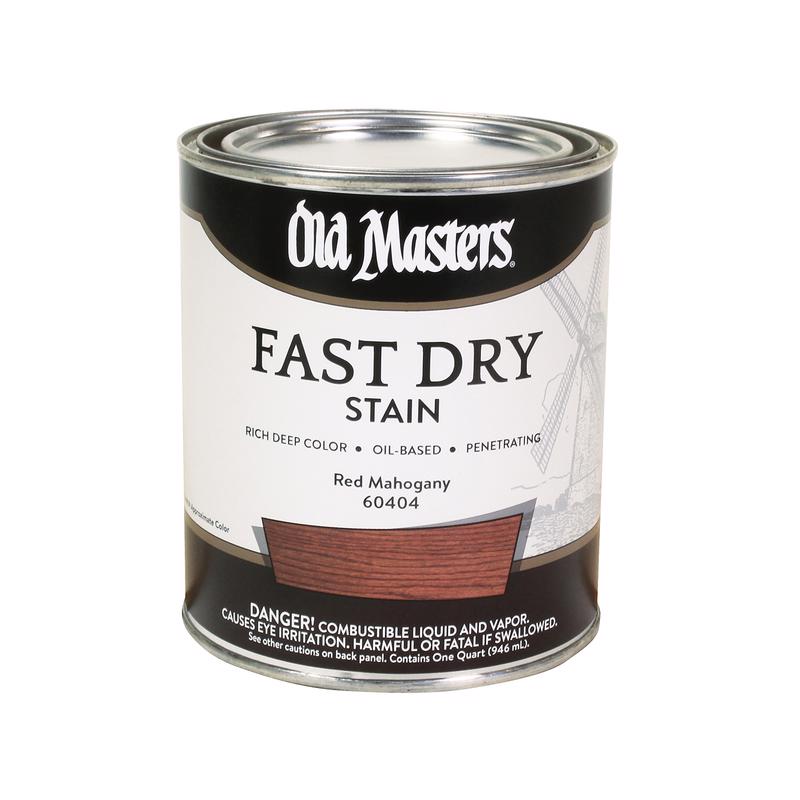 OLD MASTERS - Old Masters Professional Semi-Transparent Red Mahogany Oil-Based Alkyd Fast Dry Wood Stain 1 qt - Case of 4