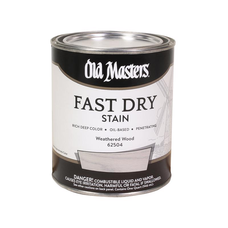 OLD MASTERS - Old Masters Semi-Transparent Weathered Wood Oil-Based Alkyd Fast Dry Wood Stain 1 qt