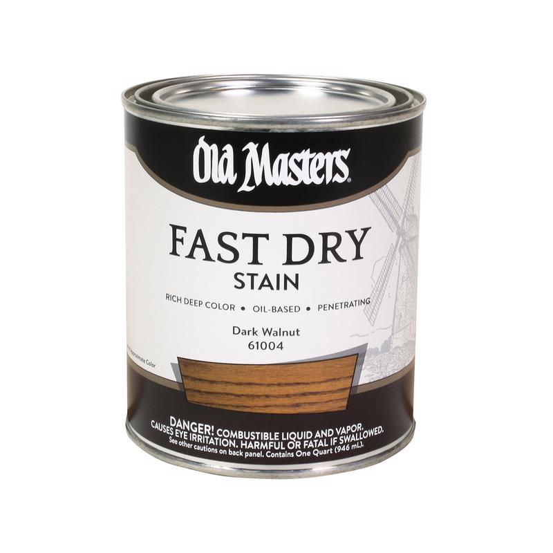 OLD MASTERS - Old Masters Semi-Transparent Dark Walnut Oil-Based Alkyd Fast Dry Wood Stain 1 qt - Case of 4