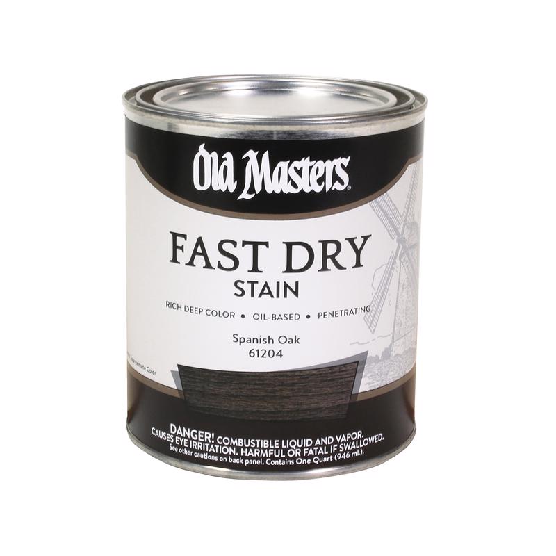 OLD MASTERS - Old Masters Professional Semi-Transparent Spanish Oak Oil-Based Alkyd Fast Dry Wood Stain 1 qt - Case of 4