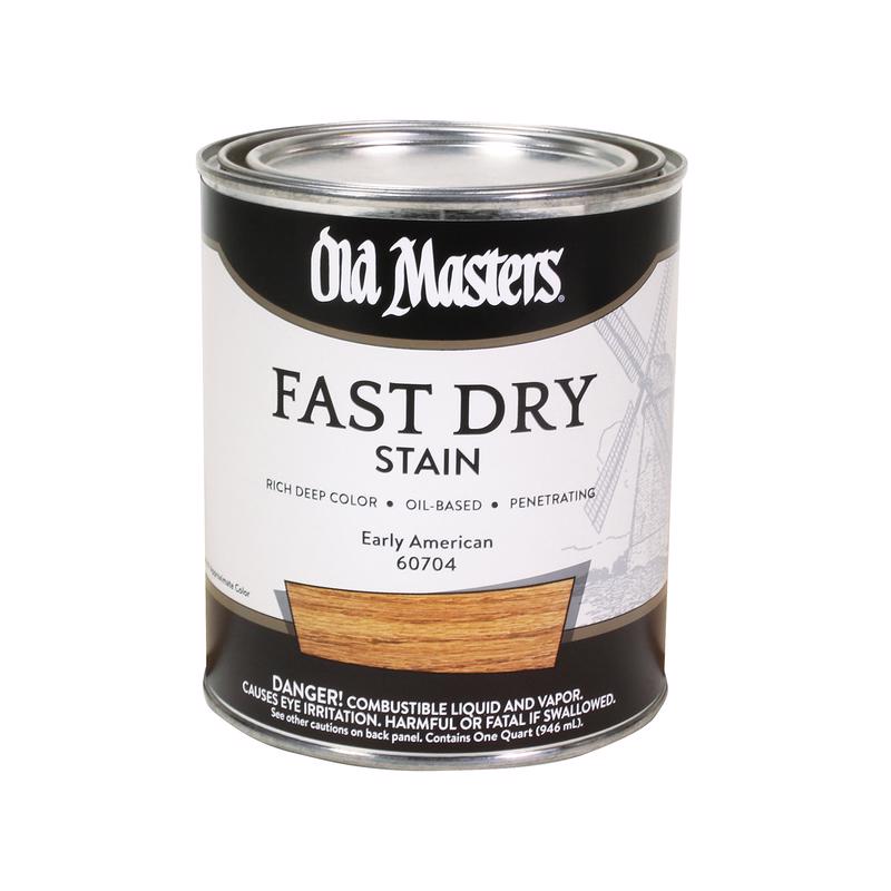 OLD MASTERS - Old Masters Professional Semi-Transparent Early American Oil-Based Alkyd Fast Dry Wood Stain 1 qt - Case of 4